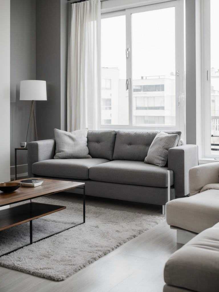 Creative Ideas for a Chic and Modern Gray Living Room in Your Apartment