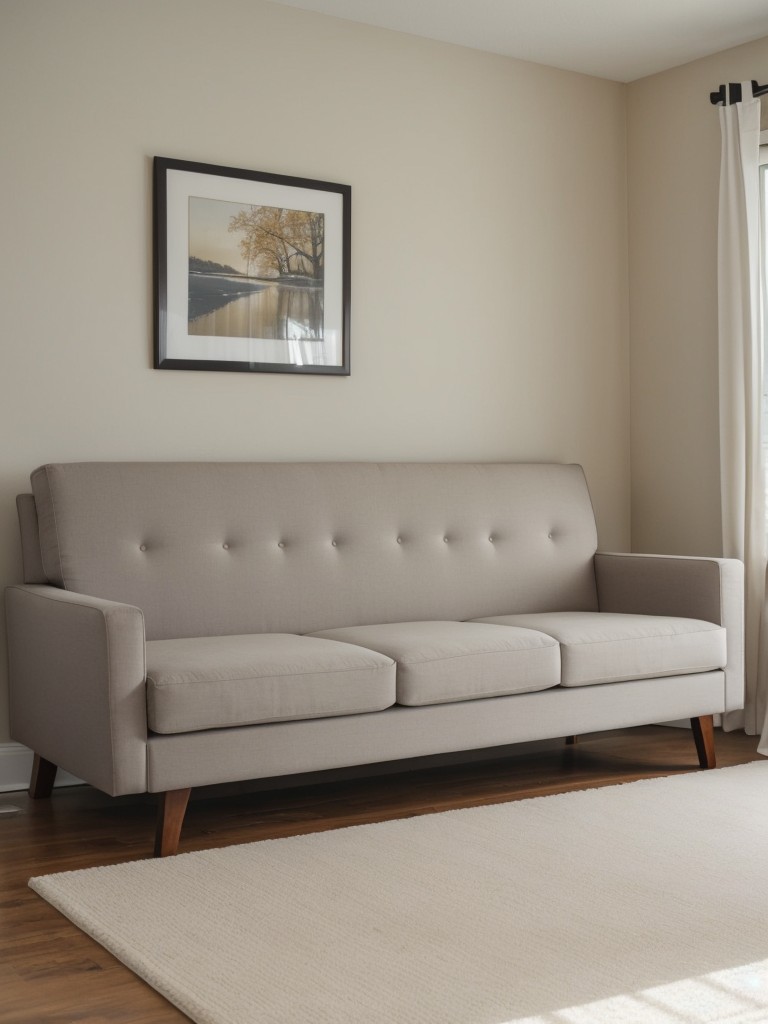Invest in a comfortable and practical sofa bed to maximize seating options while accommodating overnight guests.