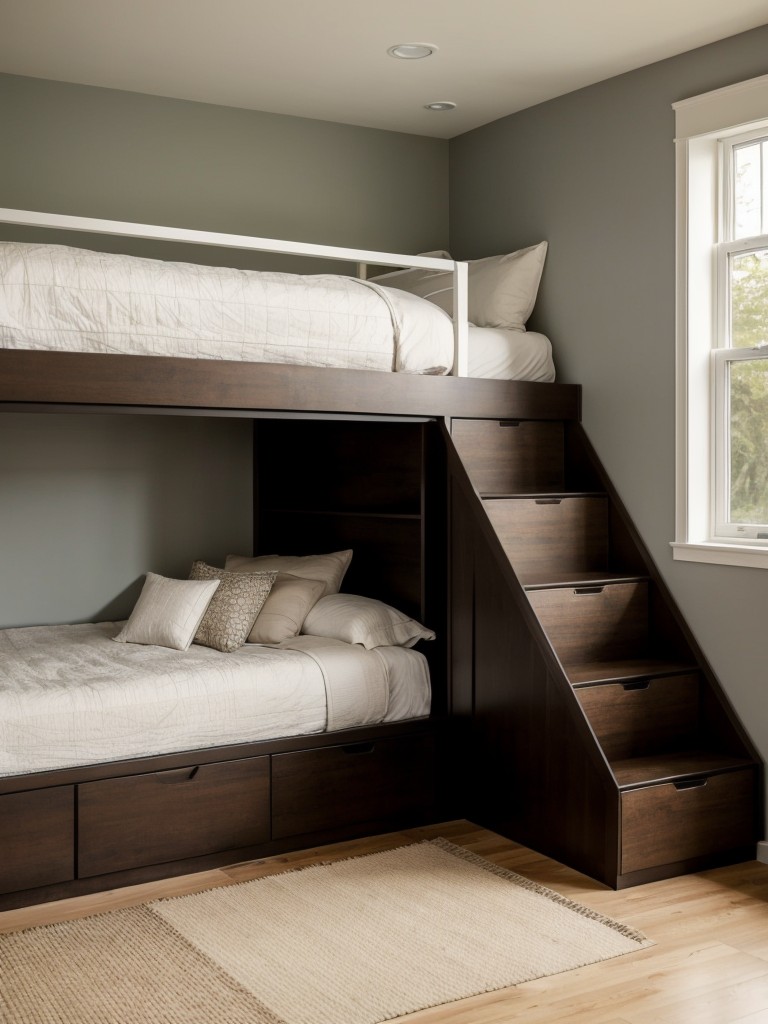 Consider incorporating a loft or raised platform to create a separate sleeping area or additional storage space.