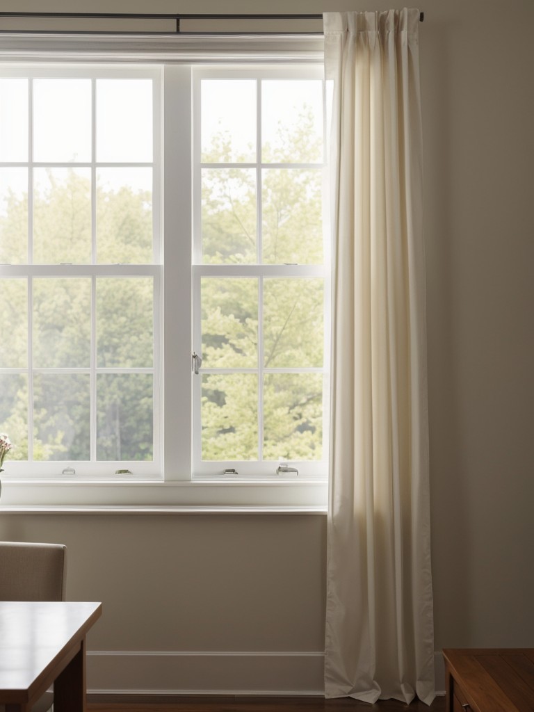 Maximize natural light by using lightweight curtains or blinds that can be easily opened during the day.