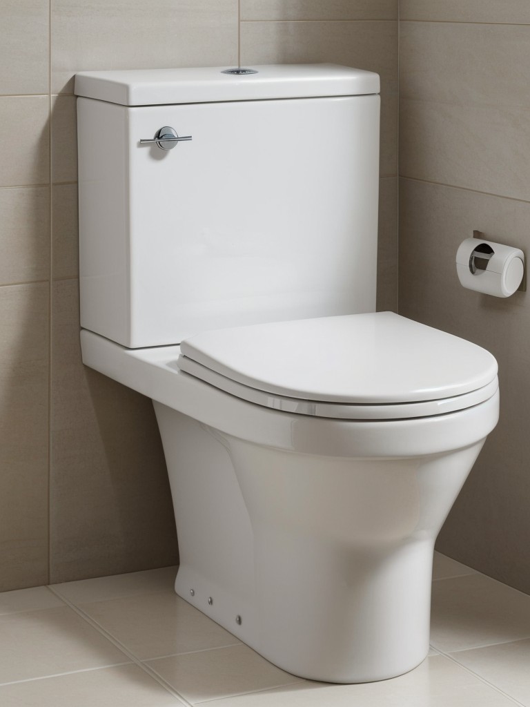 Choose a compact toilet with a wall tank or a hidden cistern to save space in a small bathroom.