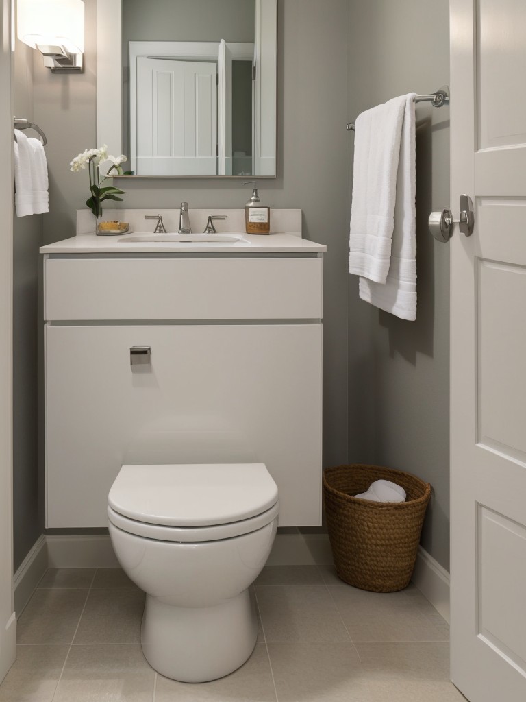 Incorporate a well-planned layout that allows for easy movement and accessibility in a small bathroom.