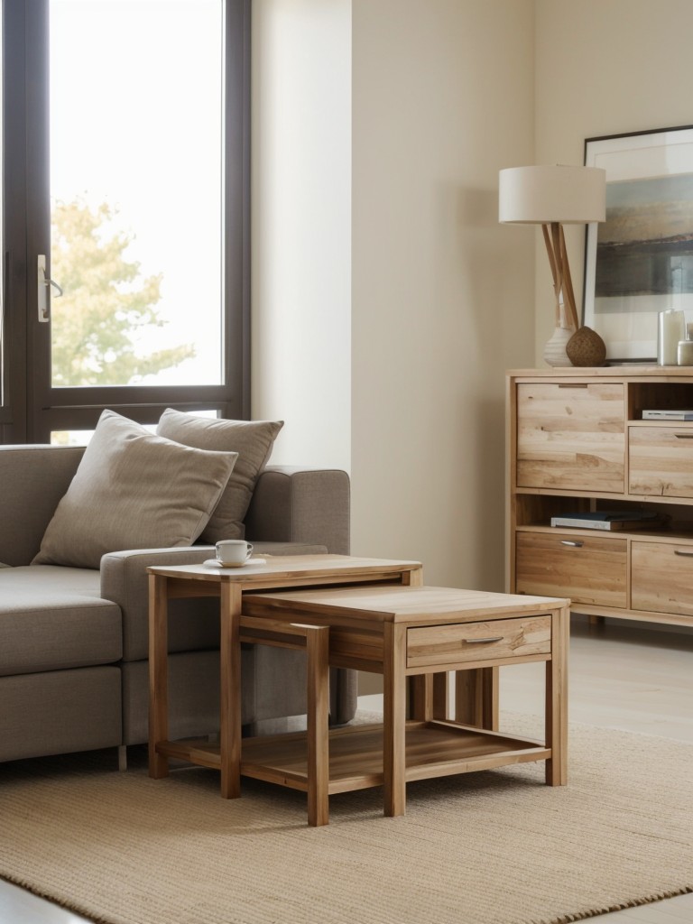 Opting for stackable or nesting furniture that can be easily stored away when not needed.