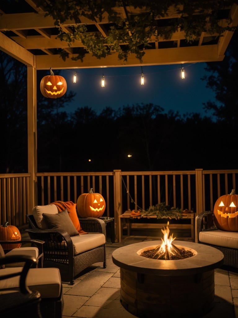 Finally, don't forget to play eerie Halloween music or sound effects to complete the spooky patio ambiance.