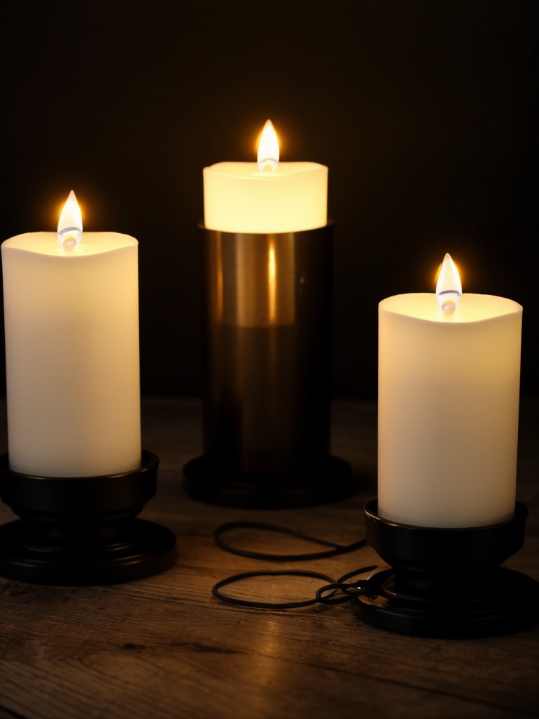 Use battery-operated candles or LED tea lights to create a safe and spooky glow.