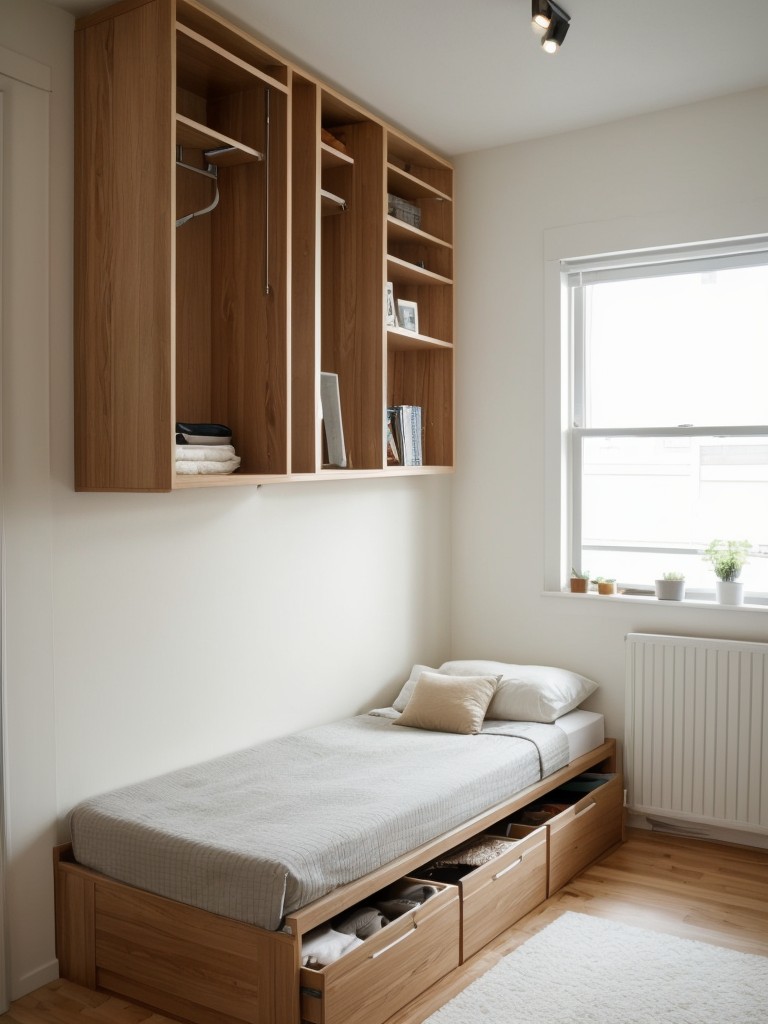 Creative storage ideas for small apartments, such as utilizing under-bed storage, installing wall-mounted shelves, and using multifunctional furniture.