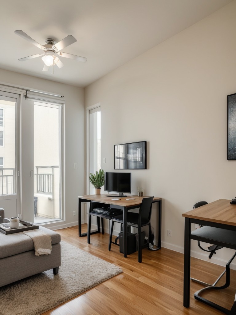 Establish a designated workspace within your apartment, ensuring you have a dedicated area for work that is separate from the rest of your living space.