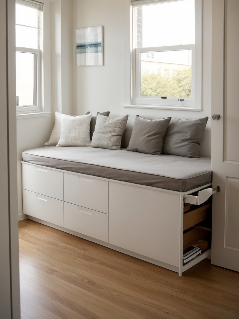 Innovative space-saving ideas for small apartments, including murphy beds, convertible furniture, and built-in storage solutions.