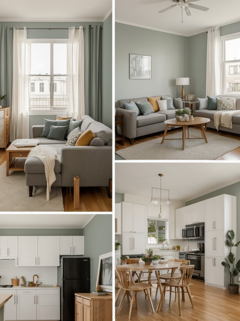 Select a consistent color palette for your apartment, using complementary or analogous colors to create a harmonious and visually appealing design.