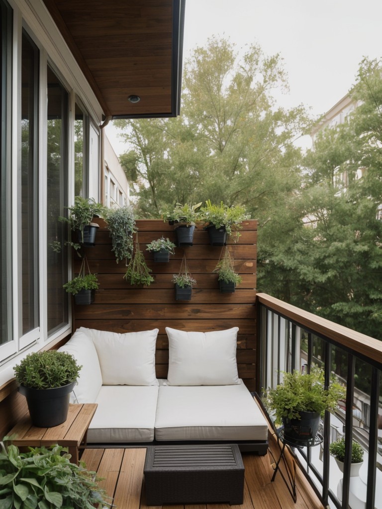 Small balcony design ideas to maximize outdoor space, including space-saving furniture, vertical gardens, and cozy seating arrangements.