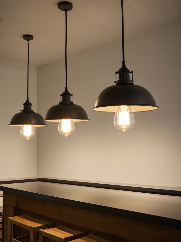 Install track lighting or pendant lights with adjustable fixtures to create different moods and highlight specific areas within the loft apartment.