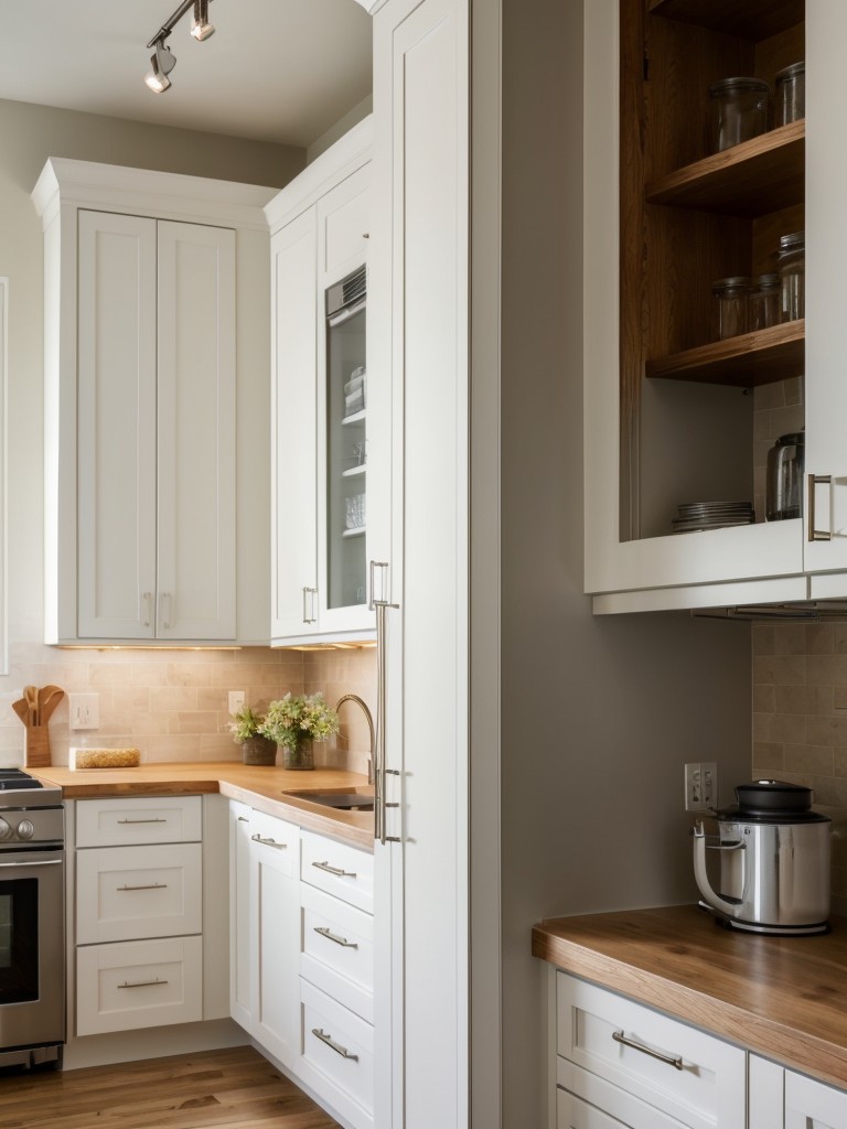 Incorporate under-cabinet lighting to brighten up the workspace and make the kitchen visually appealing.