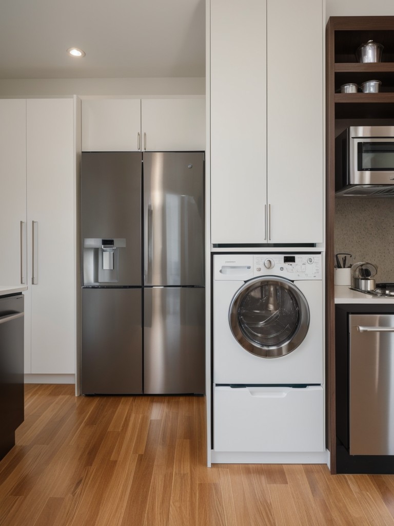Opt for compact appliances and multifunctional furniture to maximize space.