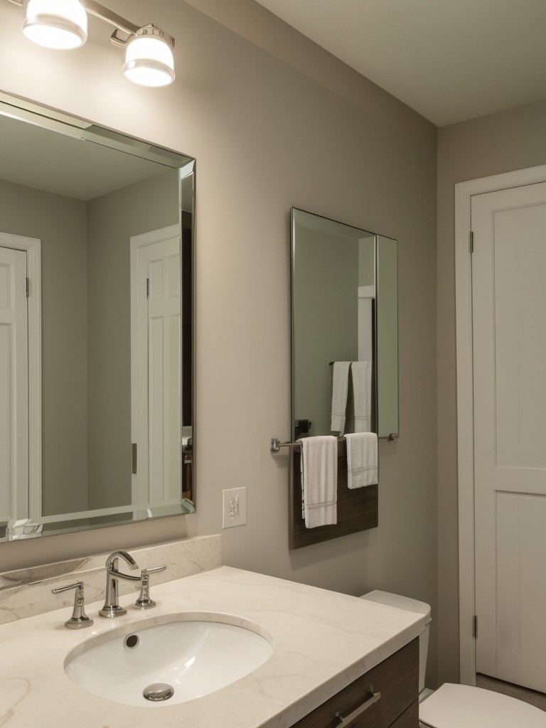 Consider using mirrors to reflect light and create an illusion of spaciousness.