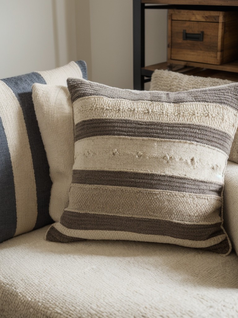 Incorporate a mix of patterns and textures in throw pillows, blankets, and upholstery to add personality and visual interest to the living room.