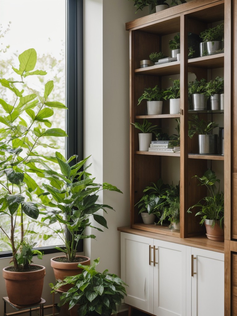 Incorporate plants and greenery to bring nature indoors and add a fresh touch to the space.