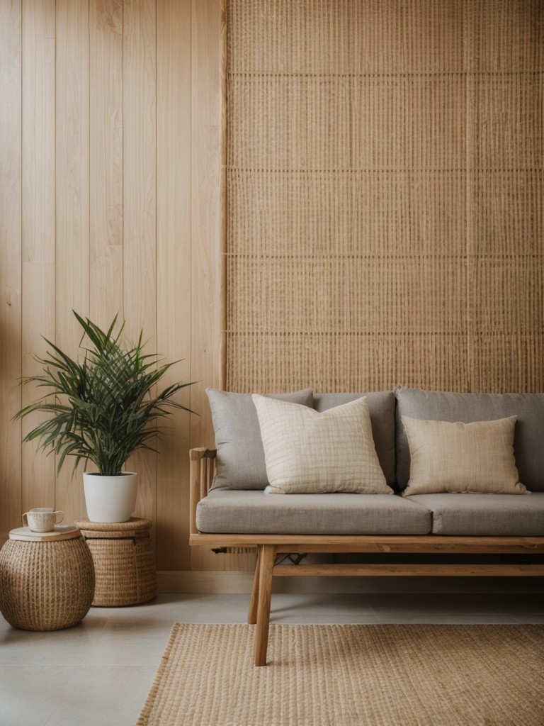 Experiment with different textures and materials, such as woven fabrics, natural wood accents, and rattan elements, to add depth and visual interest to your simple living room.