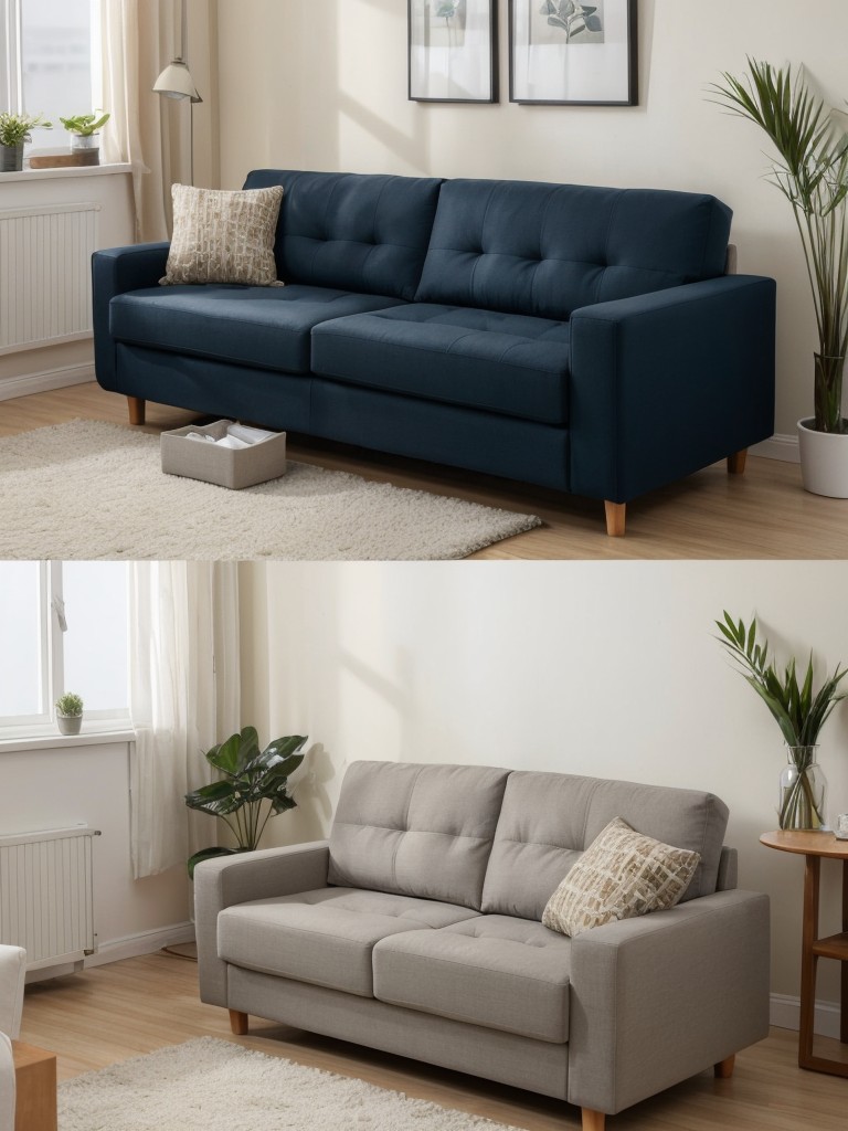 Invest in a comfortable and spacious sofa that can accommodate both seating and sleeping, allowing for maximum flexibility in your small apartment.