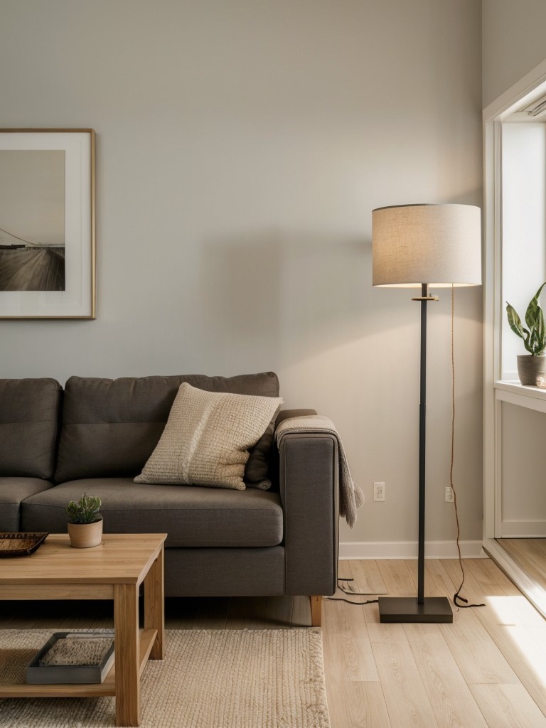 Use floor lamps and task lighting to create layers of light in your small living room, providing both functionality and ambiance.