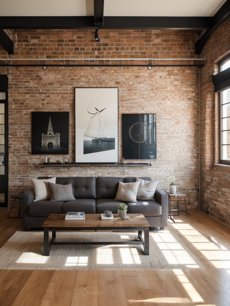 Highlight architectural features, like exposed brick walls or high ceilings, by complementing them with modern furniture pieces and art installations.