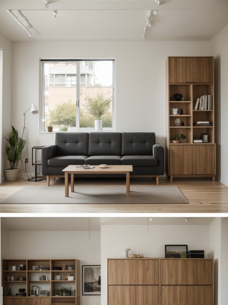 Opt for modular or multifunctional furniture pieces to maximize space and functionality in a small modern living room.