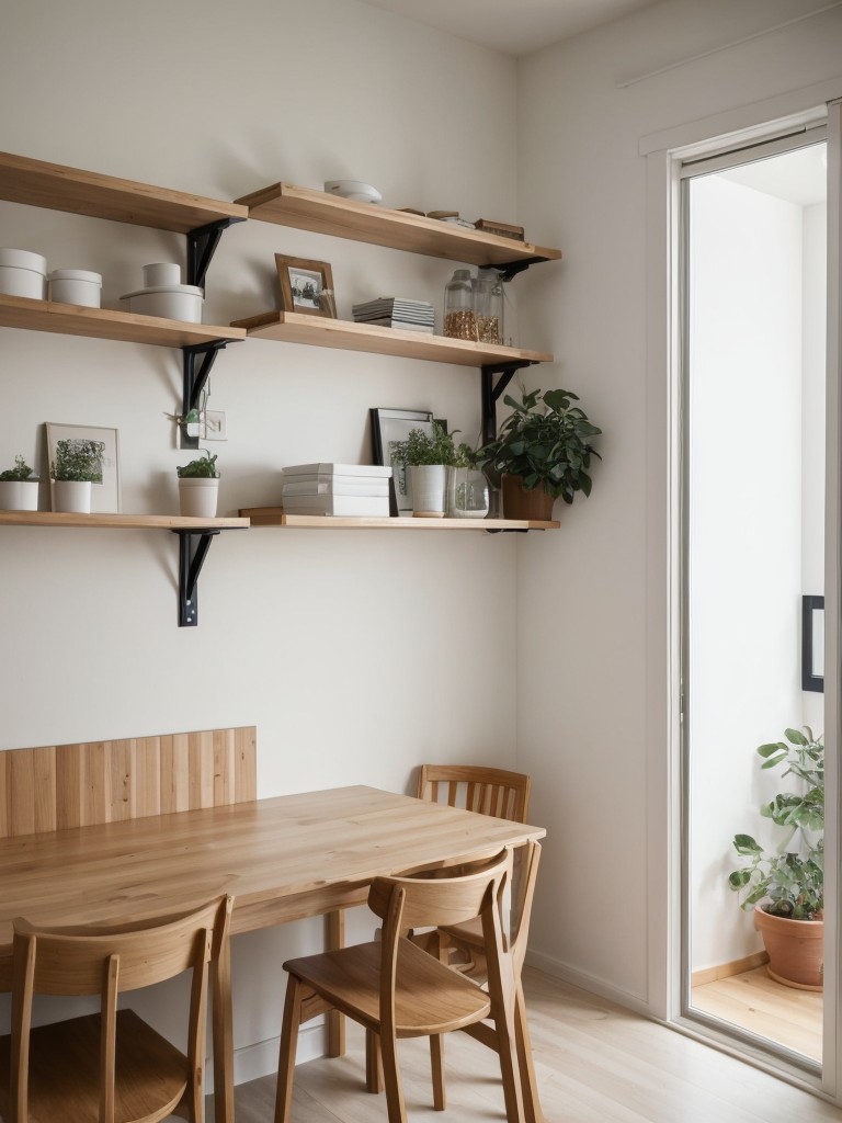 Incorporate IKEA's wall-mounted shelves and foldable tables to maximize limited space in small apartments.