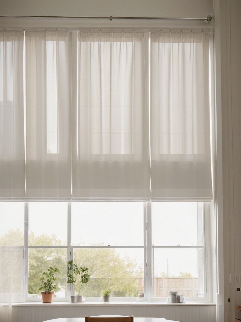 Make use of IKEA's versatile curtains and blinds to create privacy solutions while allowing natural light to flow through.