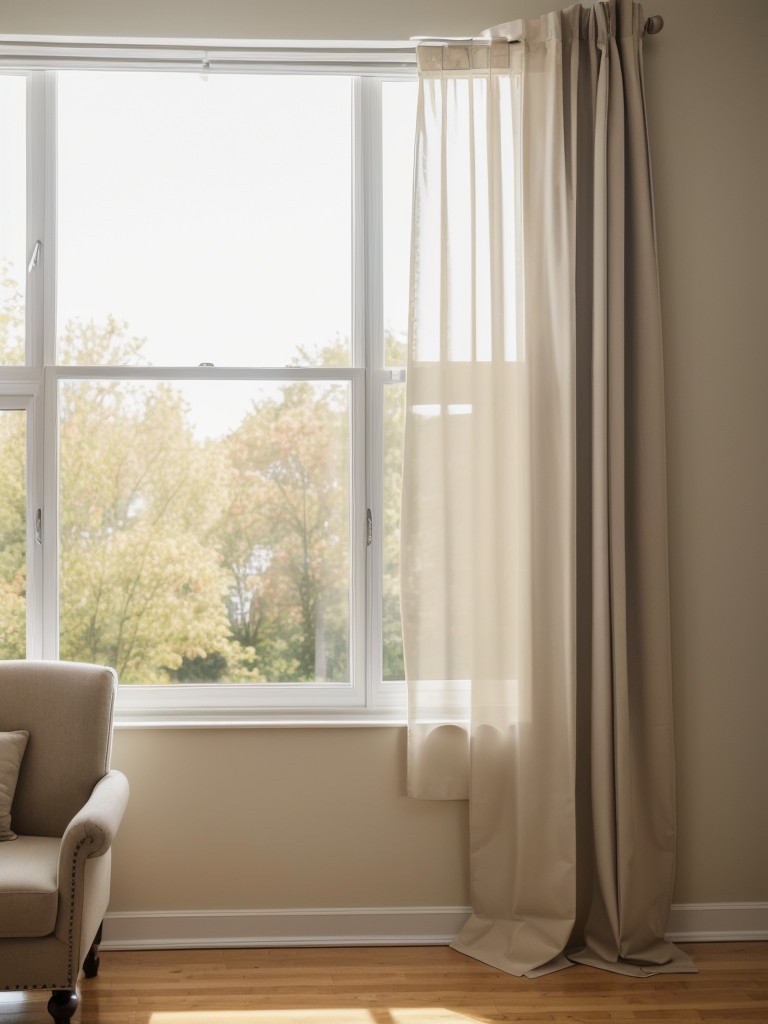 Consider installing soundproofing curtains or blinds to reduce noise from the main household.