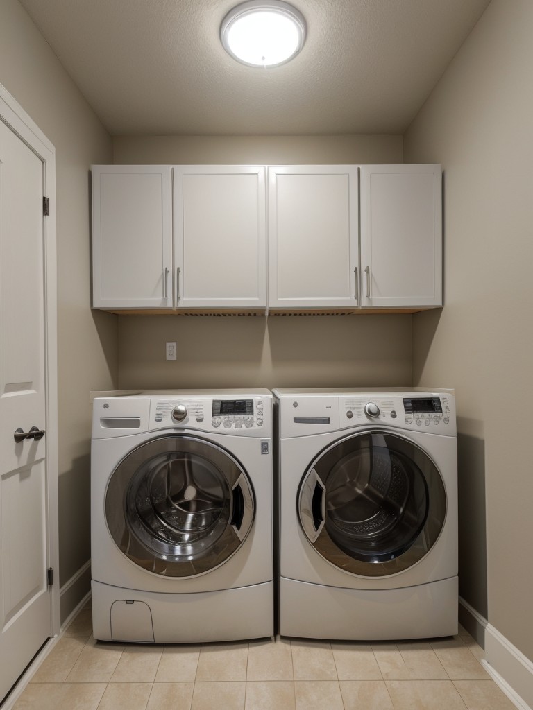 Consider installing a washer and dryer in the in-law apartment for convenience and independence.