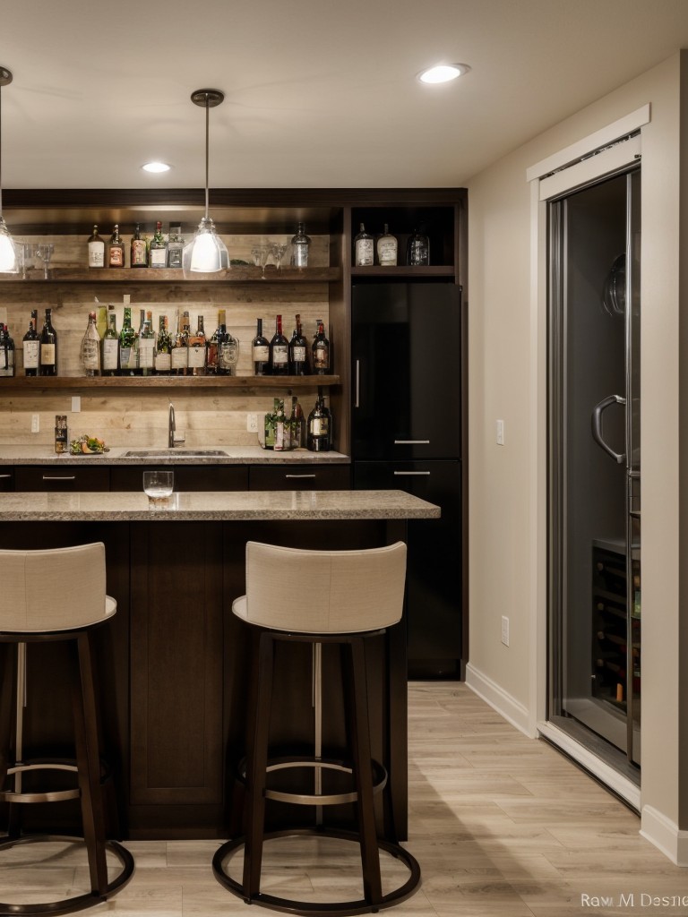 Incorporating a small bar area with a mini fridge, a wine rack, or a kegerator to entertain guests and create a social atmosphere in your apartment man cave.