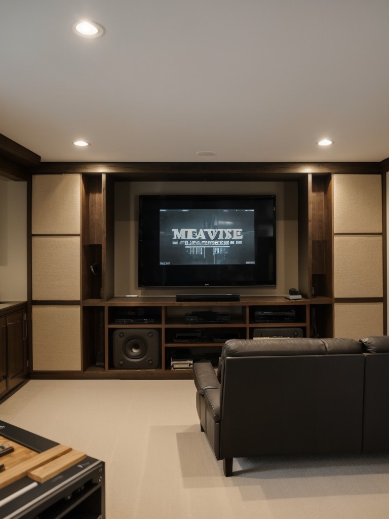 Incorporating soundproofing materials into your apartment man cave to minimize noise disturbance and create the perfect environment for enjoying music, movies, or gaming.