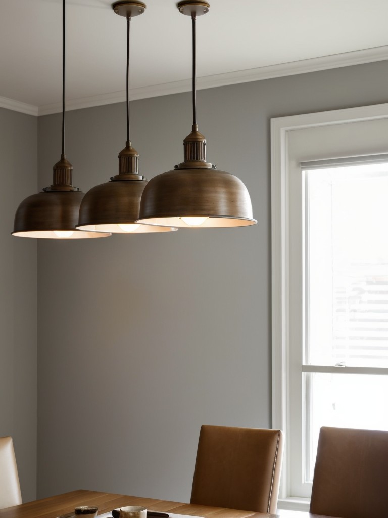 Incorporate visually appealing light fixtures, such as pendant lights or sconces, to add a stylish touch to your apartments interior.