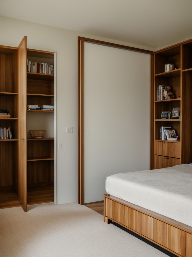 Use a room divider or a bookshelf to separate your bedroom from the living area, providing privacy and definition to both spaces.