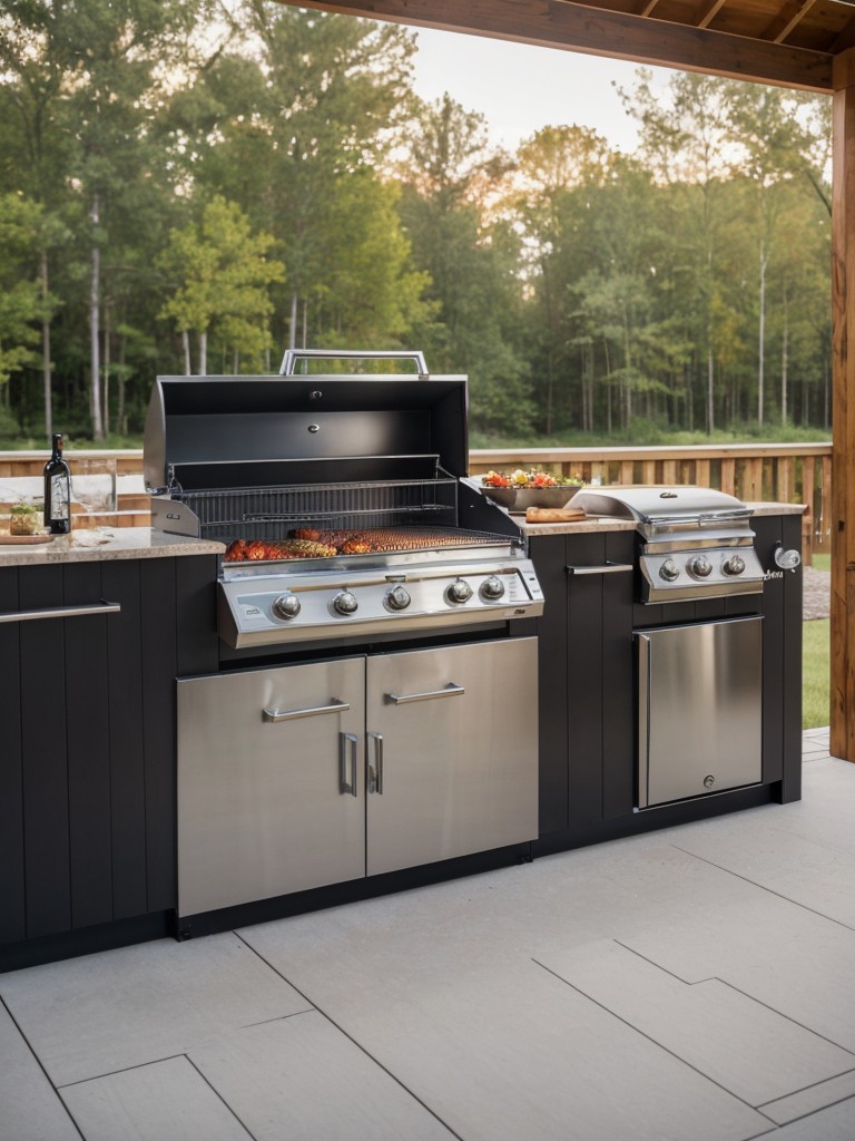 Incorporate a small grill or a compact outdoor kitchenette for those who love to entertain or enjoy a barbecue with friends.