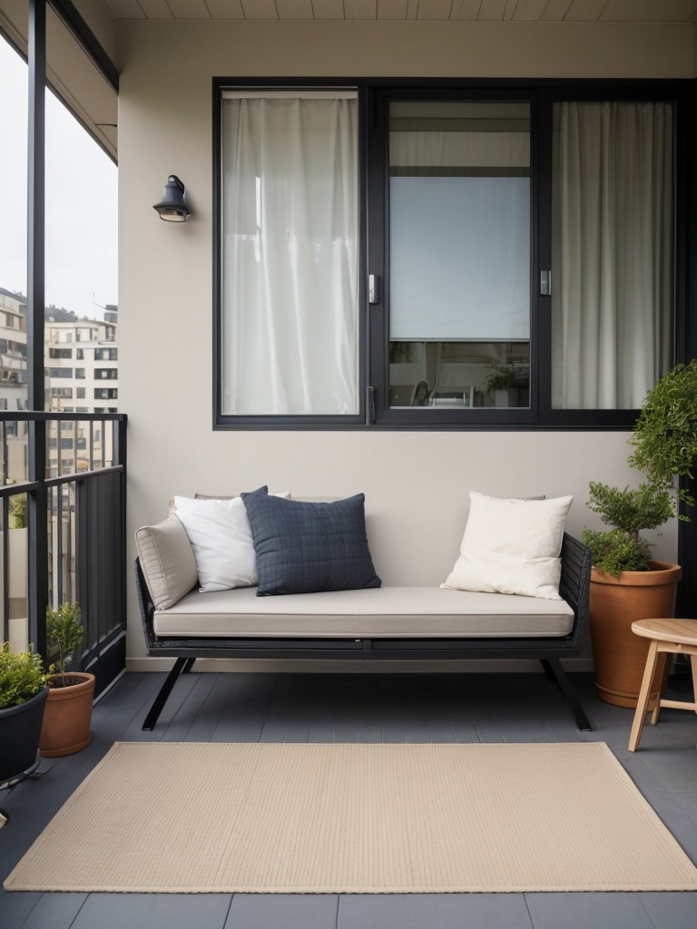 Opt for lightweight and foldable furniture that can easily be stored during the colder months, allowing you to make the most of your balcony throughout the year.