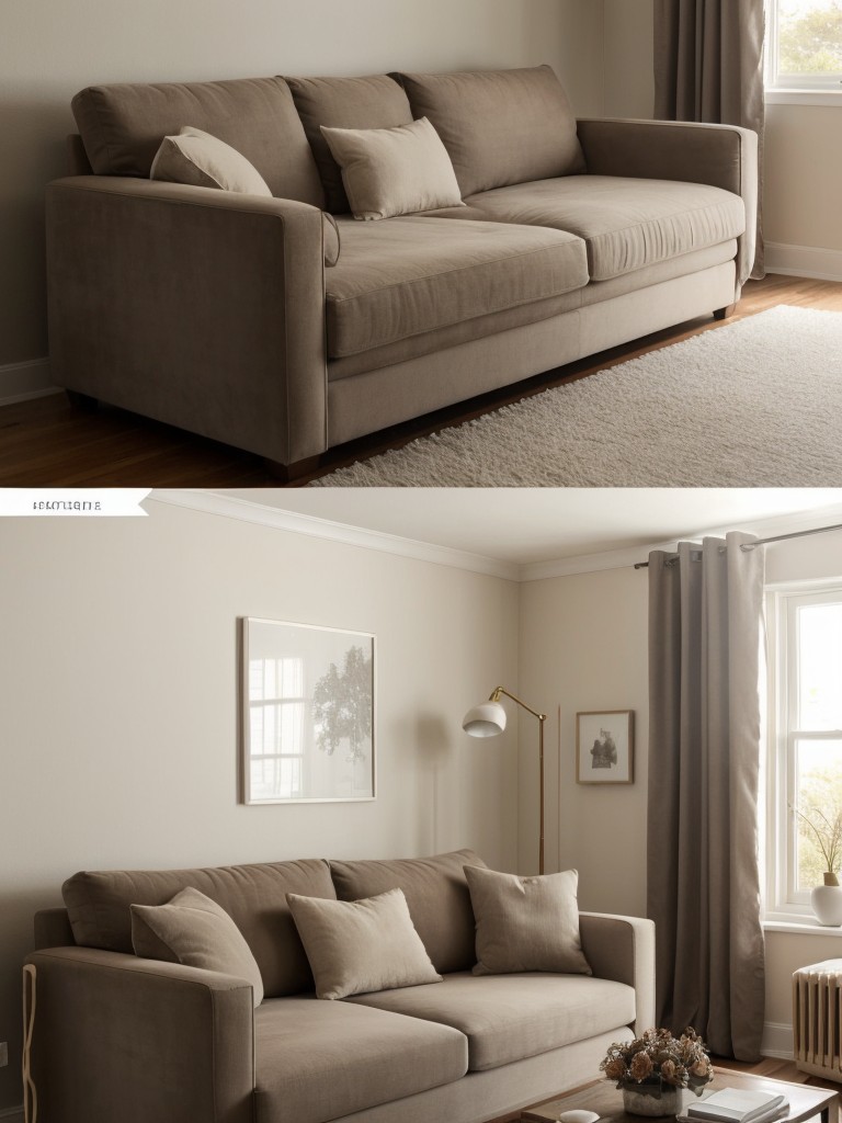 Create a cozy ambiance with a neutral color palette, plush seating, and soft lighting.