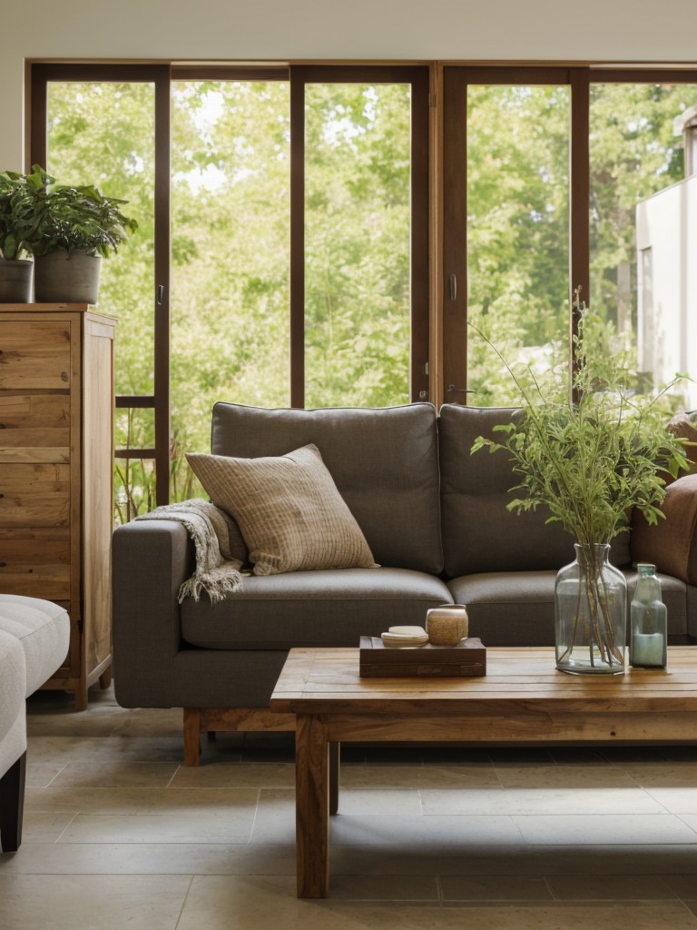 Embrace natural elements by adding plants, natural wood furniture, or organic textiles.