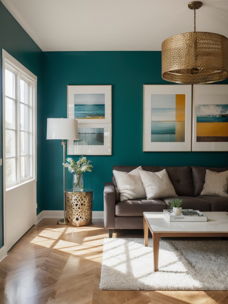Incorporate a statement piece like a bold artwork or an eye-catching accent wall.