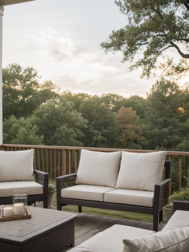 Create a cozy and inviting atmosphere with weather-resistant outdoor pillows or cushions.