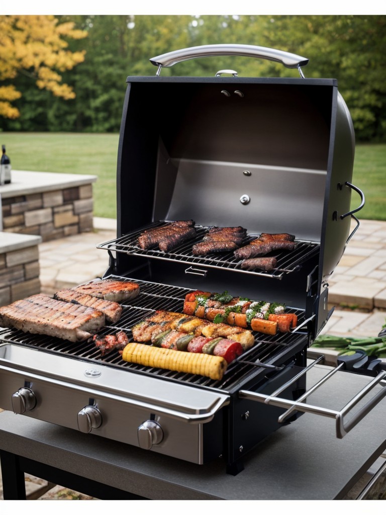 Incorporate a budget-friendly and portable BBQ grill for occasional outdoor cooking.