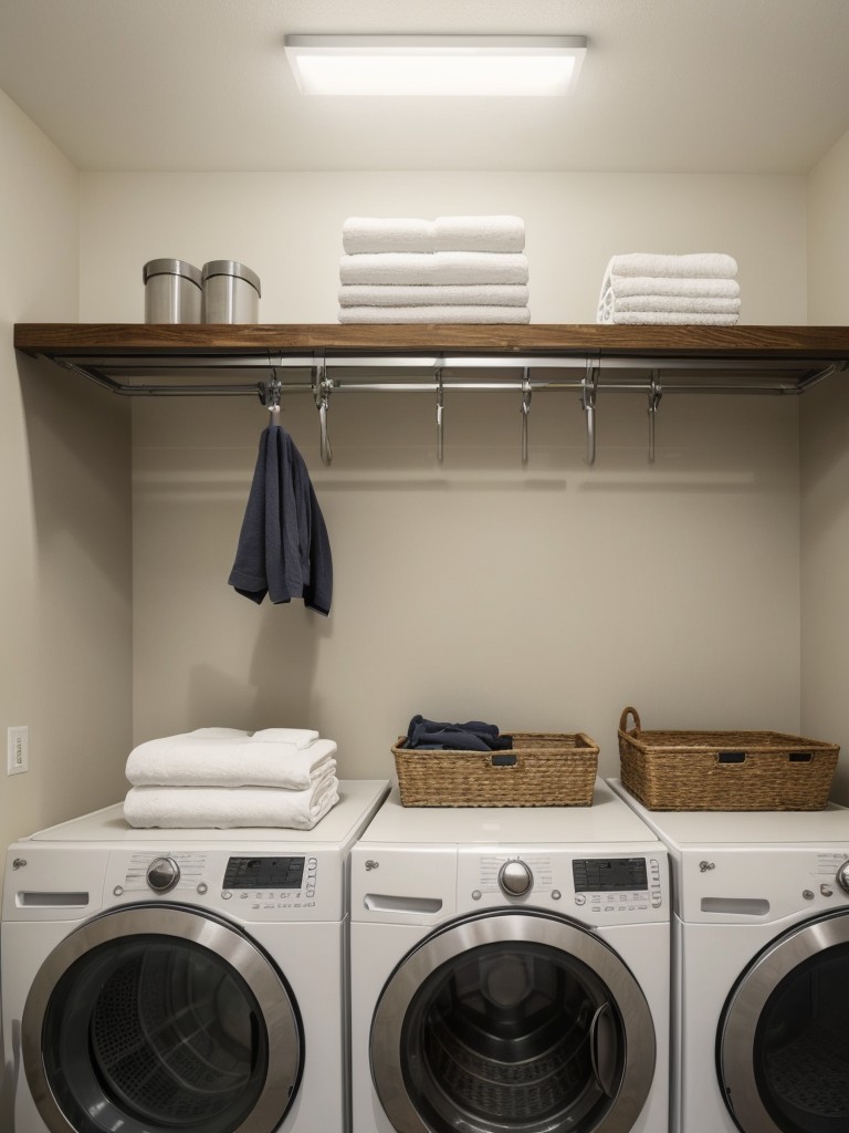 Install a retractable clothesline for drying clothes or towels, saving valuable space inside the apartment.