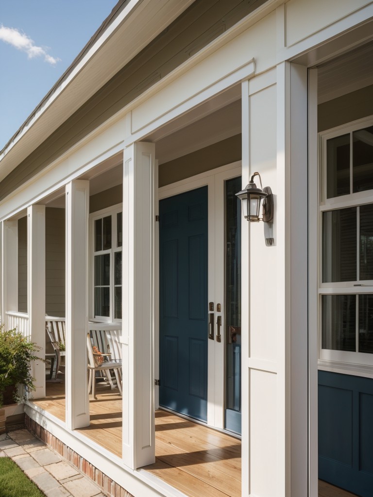 Utilize colorful and weather-resistant outdoor curtains to add a pop of color and shield from the sun.