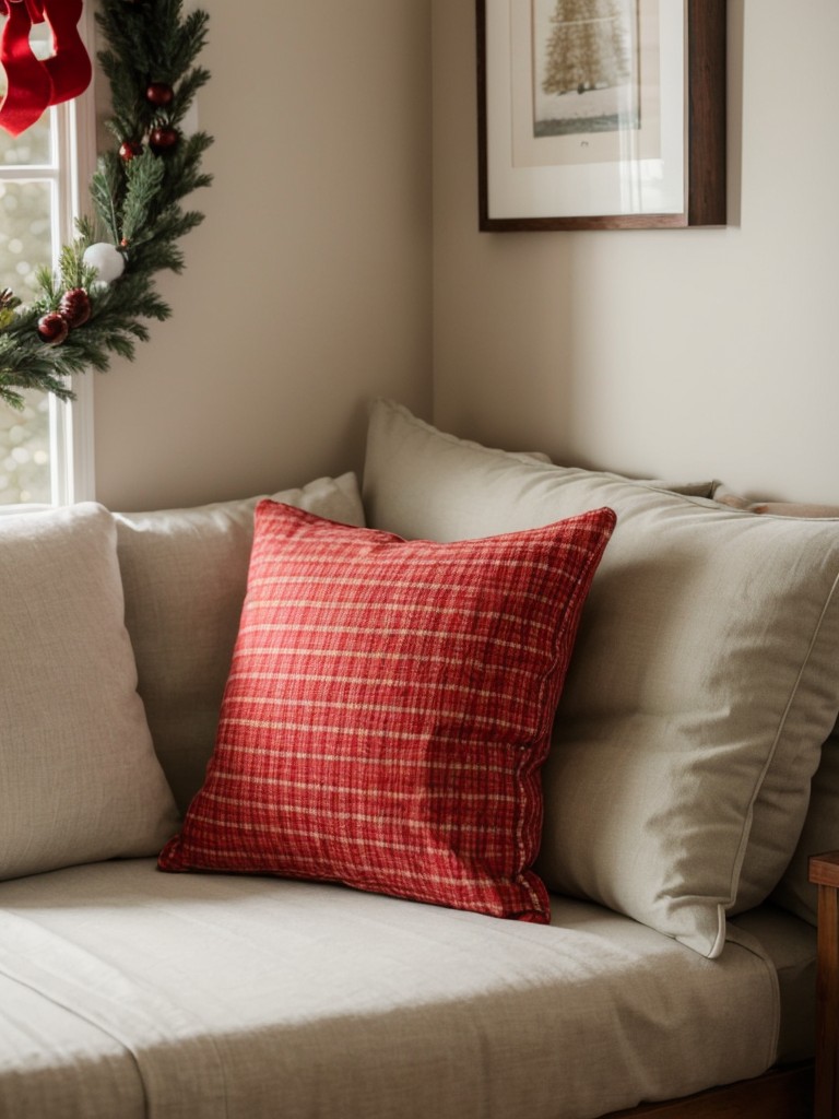 Incorporate a cozy reading nook adorned with holiday-themed pillows and a soft blanket for relaxation.