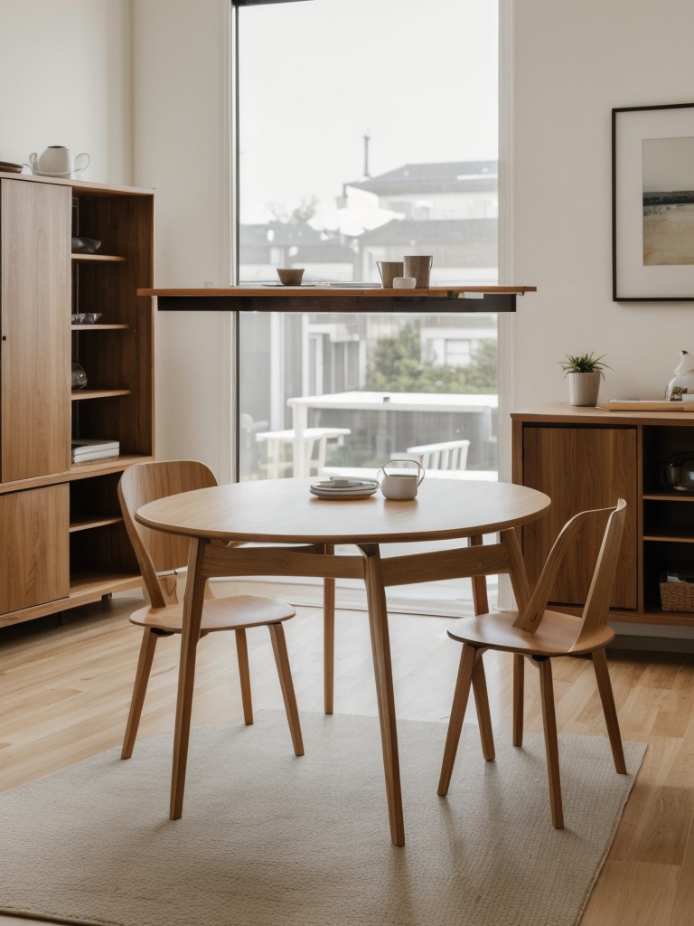 Choosing furniture with dual purposes for a small studio apartment, like a dining table that can also serve as a workspace or a storage ottoman that can double as seating.