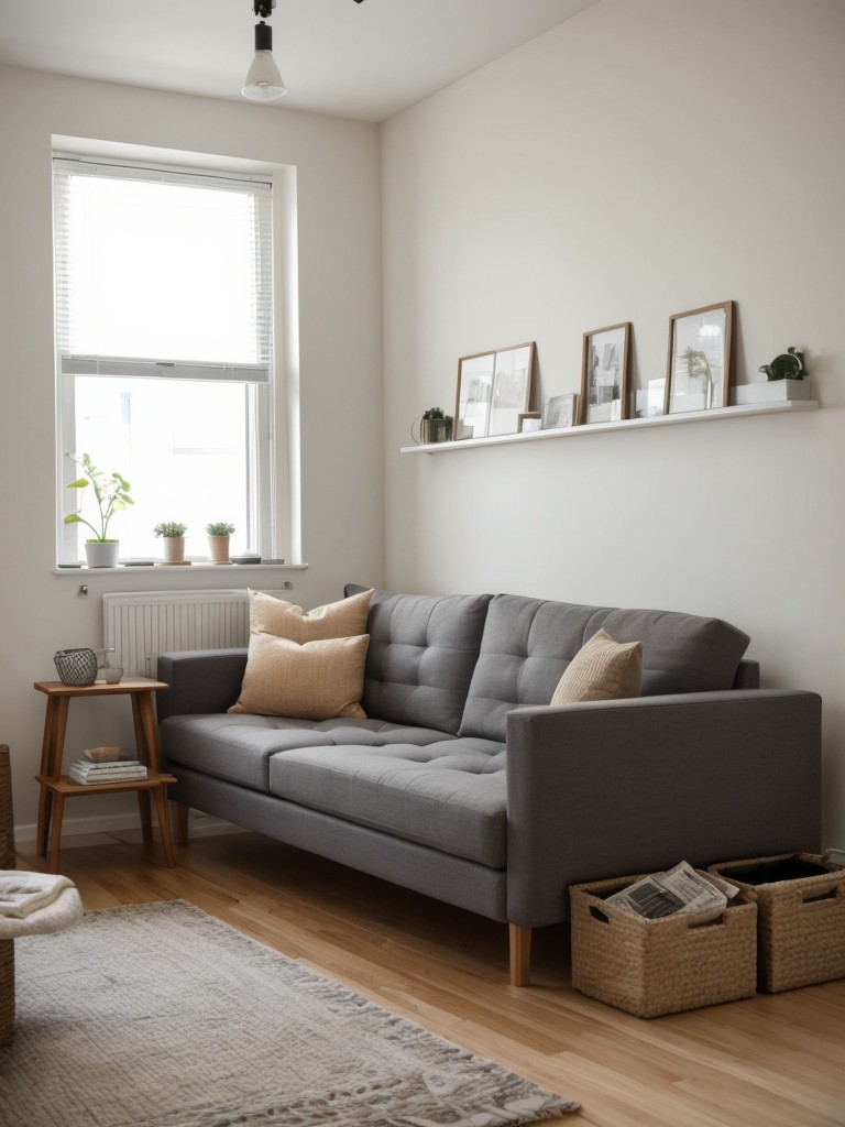 Multi-functional furniture ideas for a small studio apartment, such as sofa beds, nesting tables, and ottomans with hidden storage, to optimize limited space.