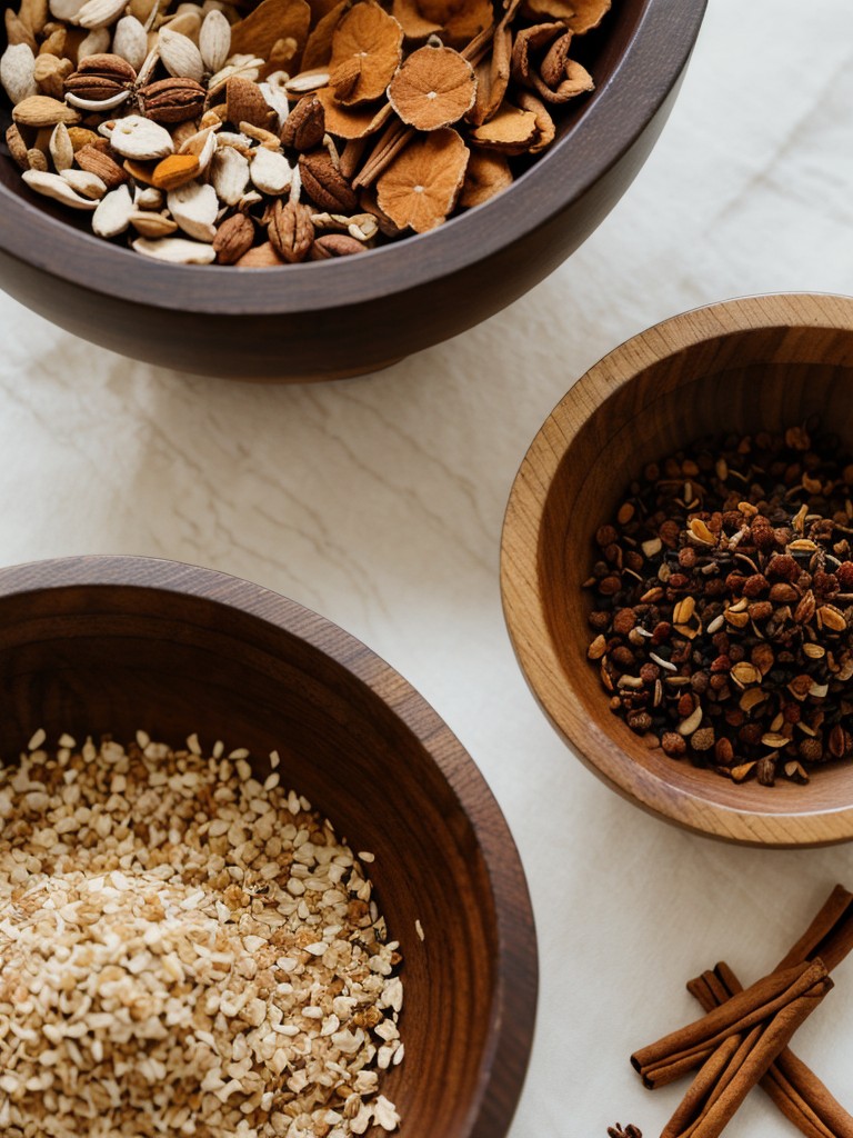 Incorporate fall scents through essential oil diffusers or potpourri bowls filled with dried cinnamon sticks and cloves.