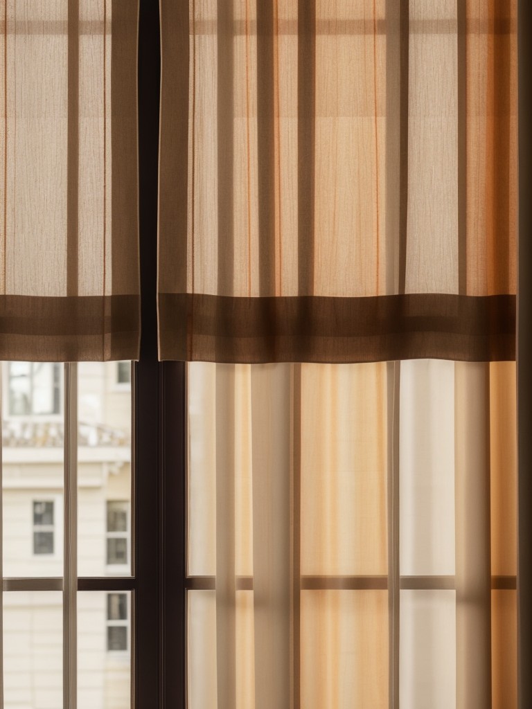 Layer your curtains or drapes with thicker, heavier fabrics in fall hues to create a sense of warmth and comfort.