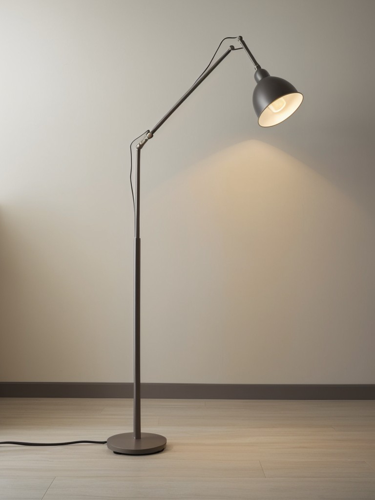 Consider floor lamps with slim profiles and adjustable arms to provide flexible lighting options.