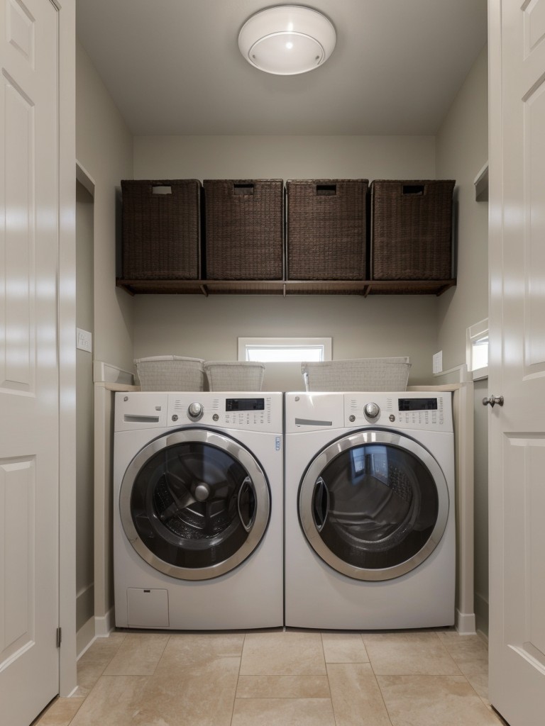 Install a wall-mounted drying rack or retractable clothesline in the laundry area to save space.