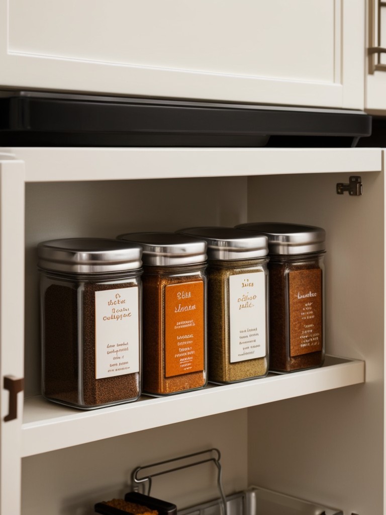 Install a wall-mounted spice rack or magnetic spice tins in the kitchen to free up cabinet space.